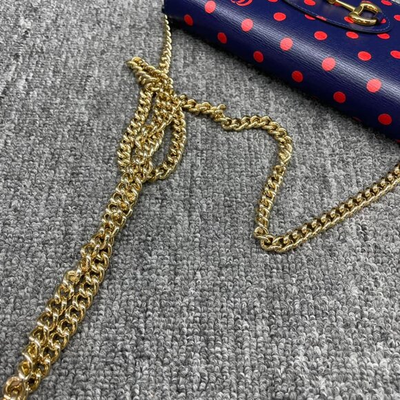 100% Authentic GUCCI Horsebit 1955 Chain Wallet Leather Shoulder Bag - Picture 13 of 13